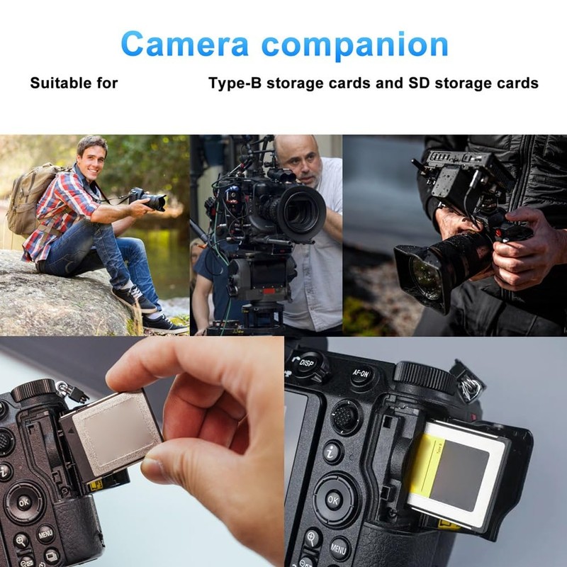 Comphic CFexpress Type B and SD Dual-Slot Memory Card Reader,