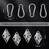 Cyleibe 4Pcs Stainless Steel Pad Eye Plate and 4Pcs Carabiner