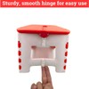 ThienHa Foldable Camping Stool - 8.5 Inch Red, Heavy Duty