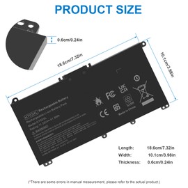 HT03XL L11119-855 Laptop Battery for HP Pavilion 14-CE 14-CF 14-DF 15-CS 15-DA 15-DB 15-DW 17-by 17-CA Series 15-CS0053CL 15-DW0033NR 15-DA0014DX L11421-542 L11421-2C2 HSTNN-UB7J HSTNN-DB8R HT03041XL