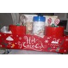 Hot Cocoa Box Gift Basket Mugs Peppermint Spoons Marshmallows Candy
