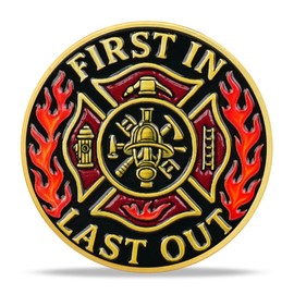 Fireline Guardian Firefighter Challenge Coin – Courage and Valor Memorial Medallion, Thank You for Your Service Token, Appreciation Gifts for Firefighters & First Responders