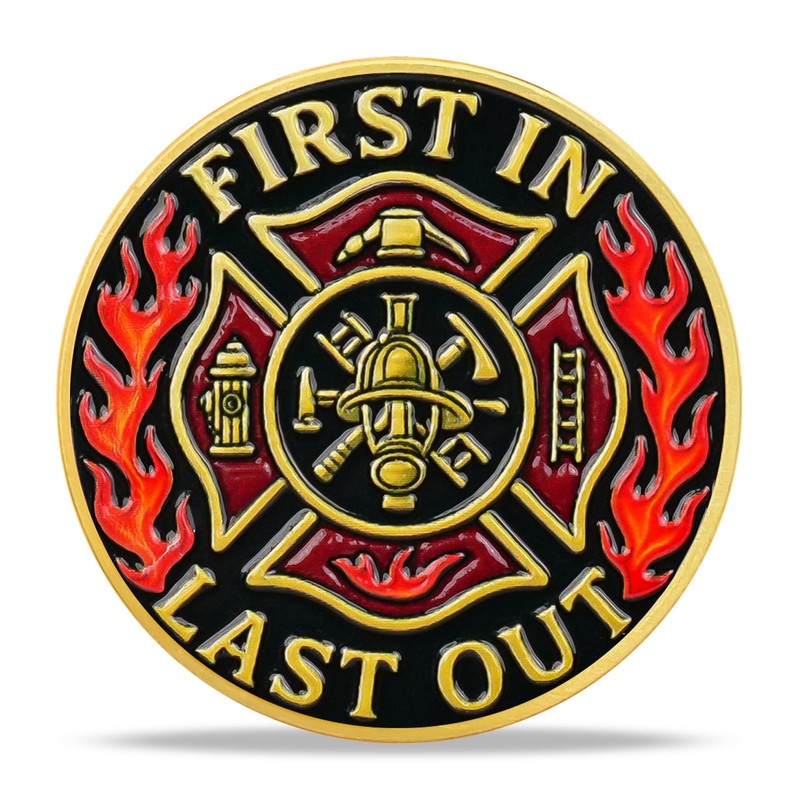 Fireline Guardian Firefighter Challenge Coin – Courage and Valor Memorial