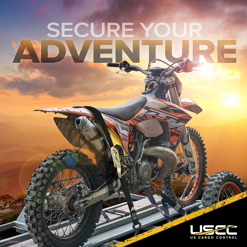 US Cargo Control Motorcycle Combo Strap Kit, Includes 6 Tie