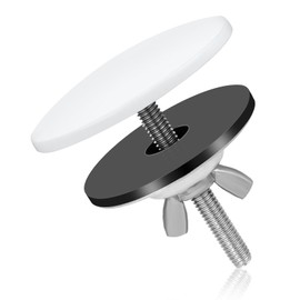 Kitchen Sink Hole Cover, Zinc Alloy Stainless Steel Kitchen Sink Plug Locking Lid Sink Plug Sink Hole Cover for Kitchen Sink (White)