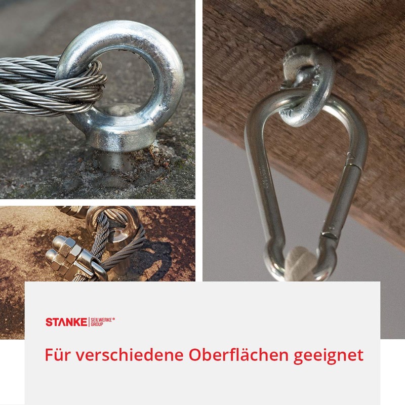 Seilwerk STANKE 10x Ring Nuts M8 Ring Nut 8 mm