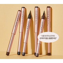 CLICA One Touch Auto Cap Eyeliner Pen Type Brush Type 0.6g Dark Brown / 클리카 원터치 오토캡 아이라이너 펜타입 브러쉬타입 0.6g 다크브라운