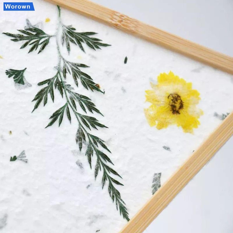 Worown 4 Sizes 2 in 1 Wooden Paper Making Screen,