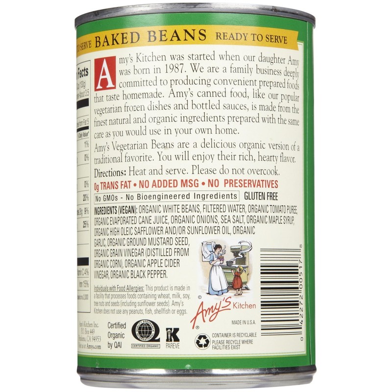 Amy's Organic Vegetarian Baked Beans - 15 oz