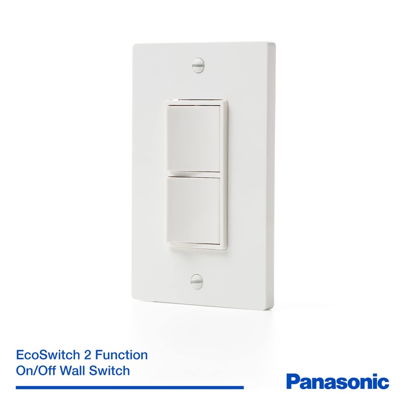 Panasonic EcoSwitch 2-Function On/Off Wall Switch for Exhaust Fan &