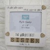 Sister Photo Frame The Worlds Best Sister Gift Letter Tiles