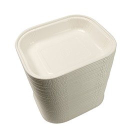 Daikuro Industrial Paper Tray, 5.0 x 7.2 inches (12.7 x 18.3 cm), DT-7 Paper Plates, Commercial Use, Pack of 50