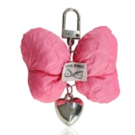 LHDOS Cute Bow Keychain for Women - Creative Bag Charm Car Keychain Key Ring - Aesthetic Bowknot Heart Keys Tag Car Key Fob Holder for Keys Organizer (Rose Red)