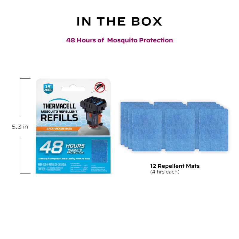 Thermacell Mosquito Repellent Refills; Compatible with Thermacell Backpacker; Highly Effective,