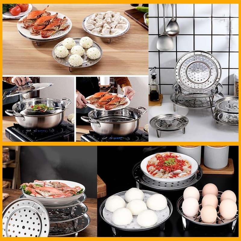 Steaming Rack Household Stainless Steel Cooking Ware Thickened Steaming Rack