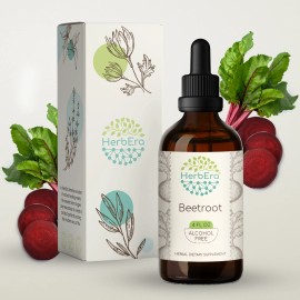 HerbEra Beetroot  Alcohol-FREE Herbal Extract Tincture Organic (Beta Vulgaris) - 4 fl oz