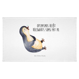 Mr. & Mrs. Panda Guest hand towel, penguin laughter gift, sports towel, terry towel, funny, joy, children's towel, funny saying, travel towel
