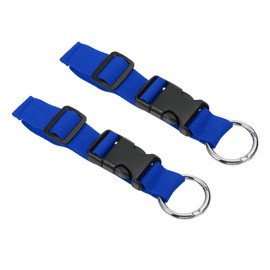 PATIKIL Add A Bag Luggage Straps, 2 Pcs Adjustable Suitcase Belt, Travel Accessories Plastic Buckle for Connecting Your Luggage Jacket, Blue