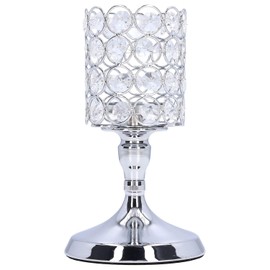 Soporte de candelabros de Cristal Plateado, candelabros de candelita Centros de Mesa de Boda Velas Candelabro para decoración del hogar Comedor