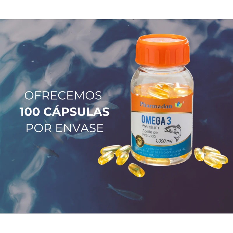 Omega 3 Premium 1,000mg C/100 Caps Sin Sabor