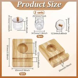 BENECREAT 2PCS Ink Bottle Holder Wood with 2 8ml Ink Bottles Pen Holder Ink Storage for Den Office Calligraphy Supplies Nib Holder Stand Base Table Decoration for Painting and Calligraphy Lovers