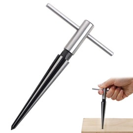 Taper reamer Hole Opening Range: Approx. 0.2 - 0.6 inches (5 - 16 mm), T-shaped handle reamer, combinable, removable, mounted, straight shank, manual through hole for drilling, reaming, chamfering, etc