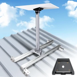 Adjustable Starlink Gen 3 Roof Mount, Ybervont Stainless Steel Starlink Mounting Kit Gen 3 for Standing Seam Metal Roof with 0-30° Adjustable Starlink Gen 3 Adapter