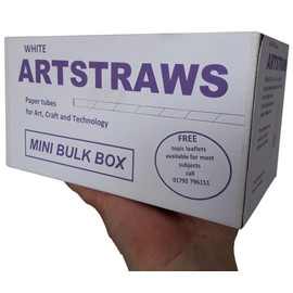 Amazing Arts and Crafts Artstraws WHITE PAPER STRAWS SCHOOL PACK ART STRAWS 6mm