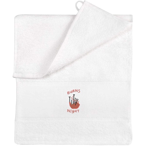 Azeeda 'Burns Night Party Celebrations' Flannel/Guest Towel (TL00059262)