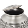 Reminded Adult Cremation Memorial Urn for Human Ashes, Pewter Etched