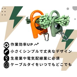 GIANTLOK Cable Tie Holder Waist Tool Wire Organizer, Khaki Green 1 Piece Tie Hold 6x10cm