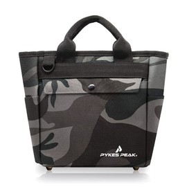 PYKES PEAK Golf Round Tote Bag, Ultra Lightweight 12.0 oz (340 g), Waterproof, Round Pouch, Cart Bag, Golf Bag, Women's, Men's, 8 Colors, camouflage gray