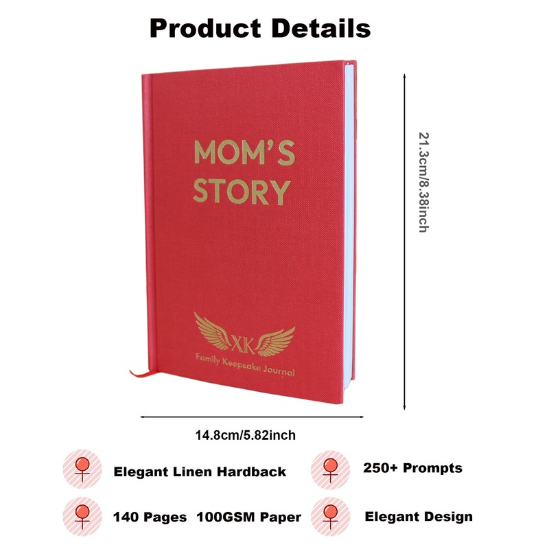 Mom's Life Story Journal (Hardcover): A Meaningful Keepsake for Mom