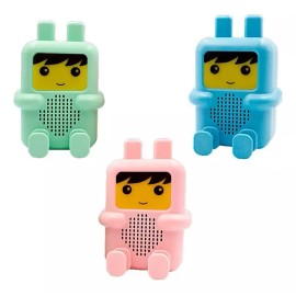 Maíz 3pzs Bocina Bluetooth Fm Recargable Luz Led Infantil Niños