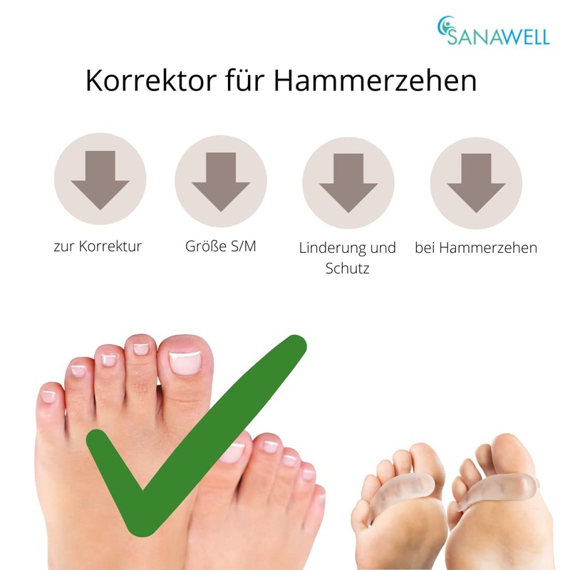 MEDOSAN Hammer Toe Corrector | Pack of 2 | Left