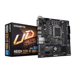 GIGABYTE H610M S2H V2 DDR4 (H610/ Intel/LGA 1700/ Micro ATX/ DDR4/ Single M.2/ PCIe 4.0/ USB 3.2 Gen1/ Realtek GbE LAN/Motherboard)