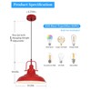 Woholitable Farmhouse Pendant Lighting for Kitchen Island,Red Pendant Light with