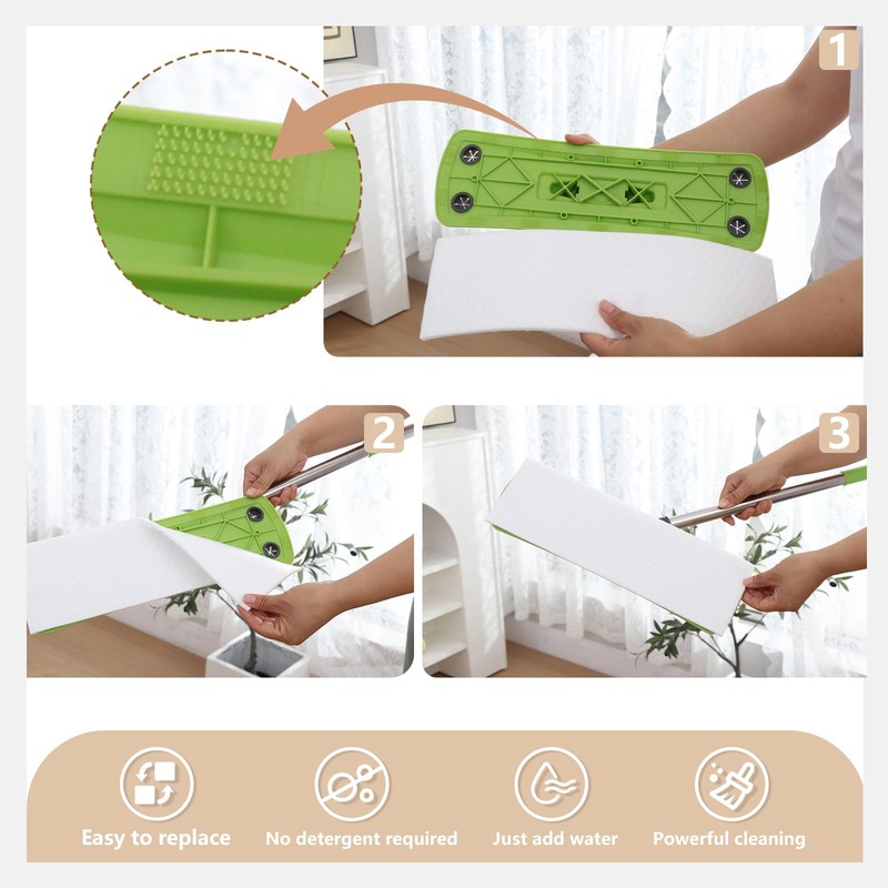 Mops Pad for Floor Cleaning,Magic Sponges Eraser Cleaning Mop Pads