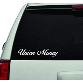 Dabbledown Decals Union Money Small Version Car Window Windshield Lettering Decal Sticker Decals Stickers Girl JDM Drift