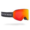Black Crevice Ski Goggles with Cylindrical Lenses Black/Red Revo