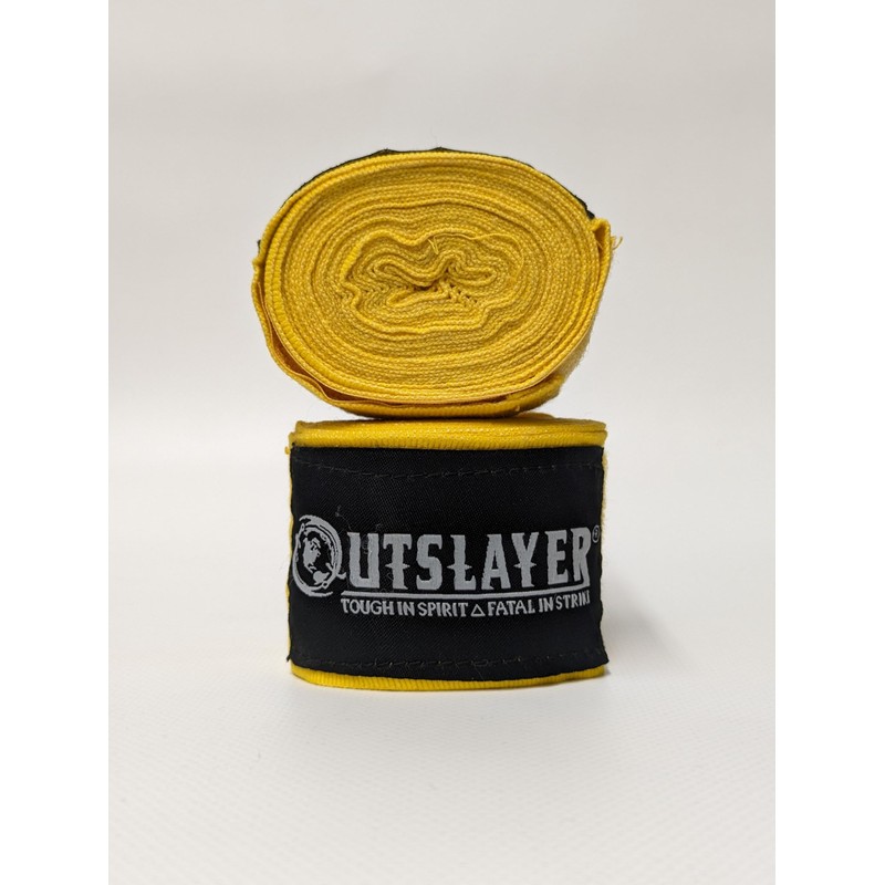 Outslayer 180" Elastic Hand Wraps - Yellow