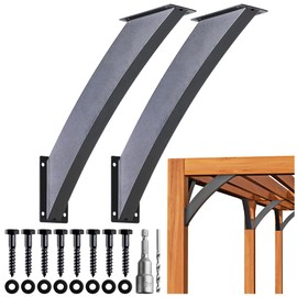 Heavy Duty 45 Degree Angle Support Bracket 2"×4" (Actual: 1.5"×3.2") Wood Beam Support Hardware Degree Post Bracket for Gazebos Pagola Porches 2Pcs