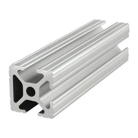 8020, 1003, 10 Series 1 Inch x 1 Inch Tri Slot Three Open Channel T-Slotted Aluminum Extrusion DIY Extruded Linear Slot Bar Rail 80/20 (Clear Anodize, 24" Long)