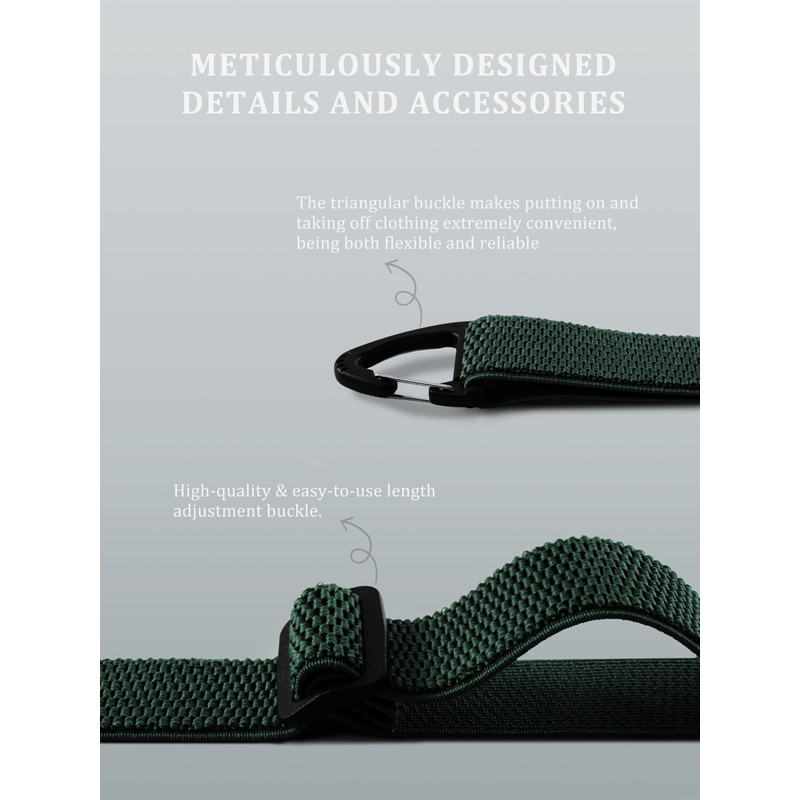Hidden Suspenders for Men 1.5'' Heavy-Duty Under Clothes 3 Snap