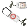 Multifunctional Plastic Compass with Scales Portable Gradiometer Magnifying Glass LED