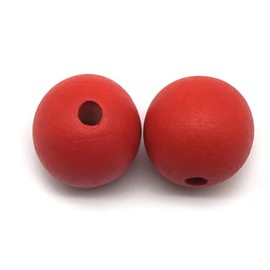 Whakano Pack of 200 Natural Round Colourful Wooden Beads Set, Natural Wooden Beads for Macrame, Large Wooden Balls with Hole, Wooden Beads for Threading, for DIY Bracelets, Jewellery, Key Ring
