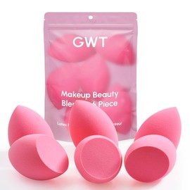 Gold Water Trading GWT Makeup Sponge Set, 6 Pcs Latex-Free Beauty Blender Sponges for Foundation, Liquid & Cream, Ultra-Soft Wonder Sponges, Multi-Angle Blending, Ideal Stocking Stuffers for Women