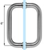 Dynasty Hardware 6" Back to Back Tubular Shower Door Pull