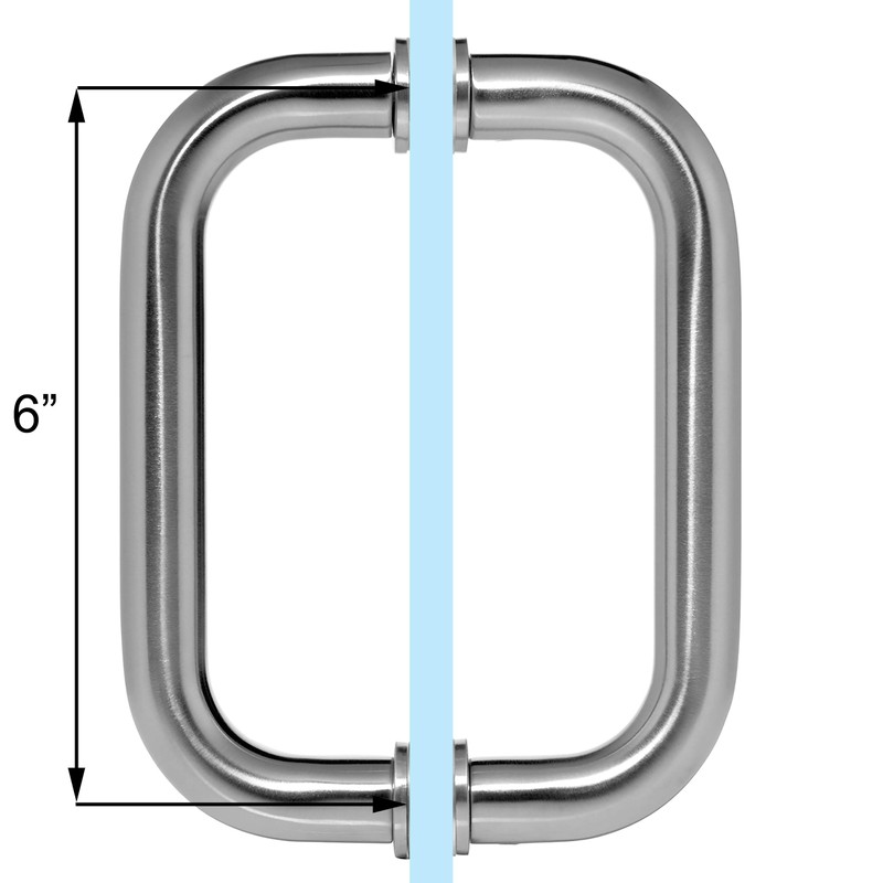 Dynasty Hardware 6" Back to Back Tubular Shower Door Pull