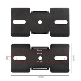 LST U-Bracket 80 mm Metal Powder-Coated Mounting Roof Box Bracket Fixing